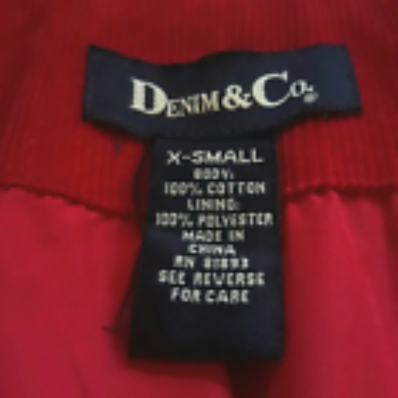 Red Corduroy Classic Single Breasted Women's Lined Blazer Single Button Sz XS - Picture 12 of 15